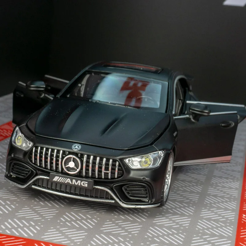 1:32 Mercedes Benz AMG GT63 Sports Car Alloy Diecast Car Model Sound Light Pull Back Toys Ornaments Gift For Children Collect