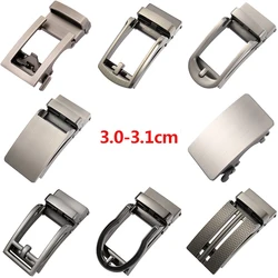 Men Zinc Alloy Automatic Belt Buckle Trouser Belt Buckle Fashion Silver Buckle For 30mm 31mm Genuine Lether Belt Body Male Gifts