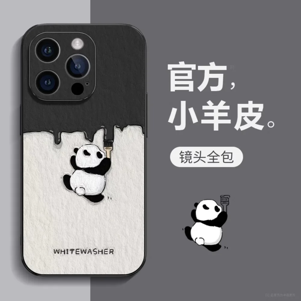 iPhone 11 pro max case  Panda anti-drop artificial leather good feel good looking waterproof dirt resistant iphone 13 pro case