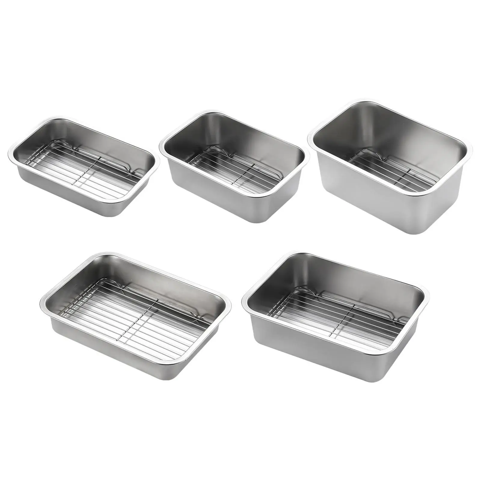 Baking Pan Oven Tray with Wire Rack Food Storage Pan Oil Drip Filtering Dish