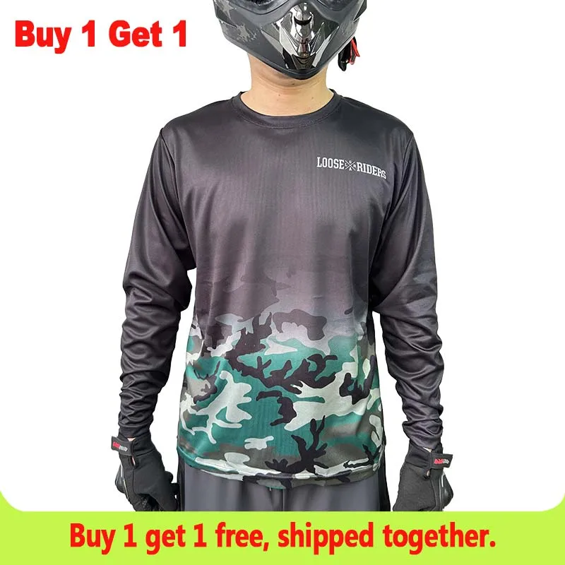 

2026 Men's Loose Rider Mountain Bike Jersey Motocross Enduro Outdoor Cycling Top Buy One Get One Free