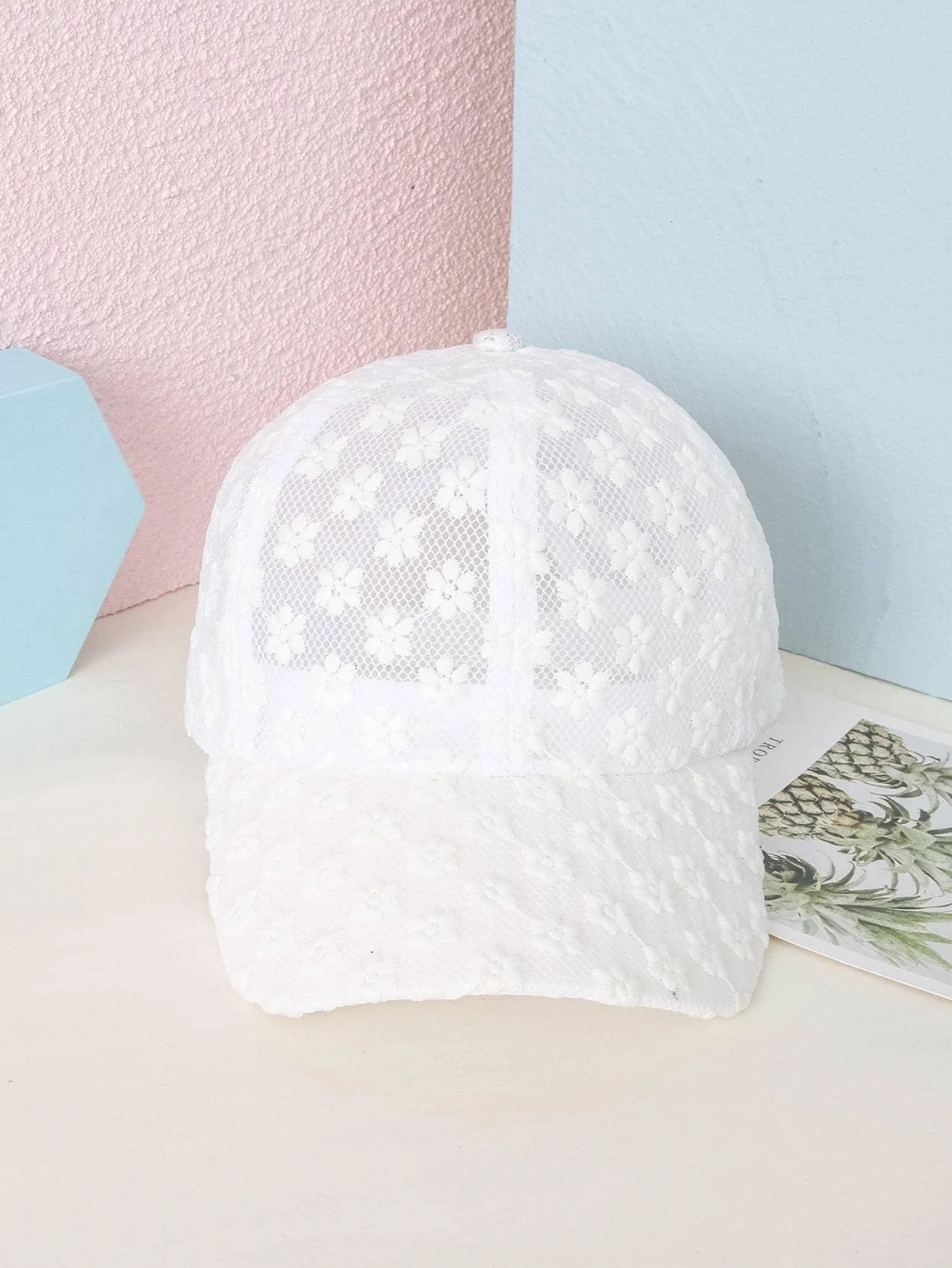 Summer Lace Hat Cotton Baseball Cap for Women Girl Breathable Mesh Snapback Hat Hip Hop Fashion Female Cap Flower Hat Adjustable