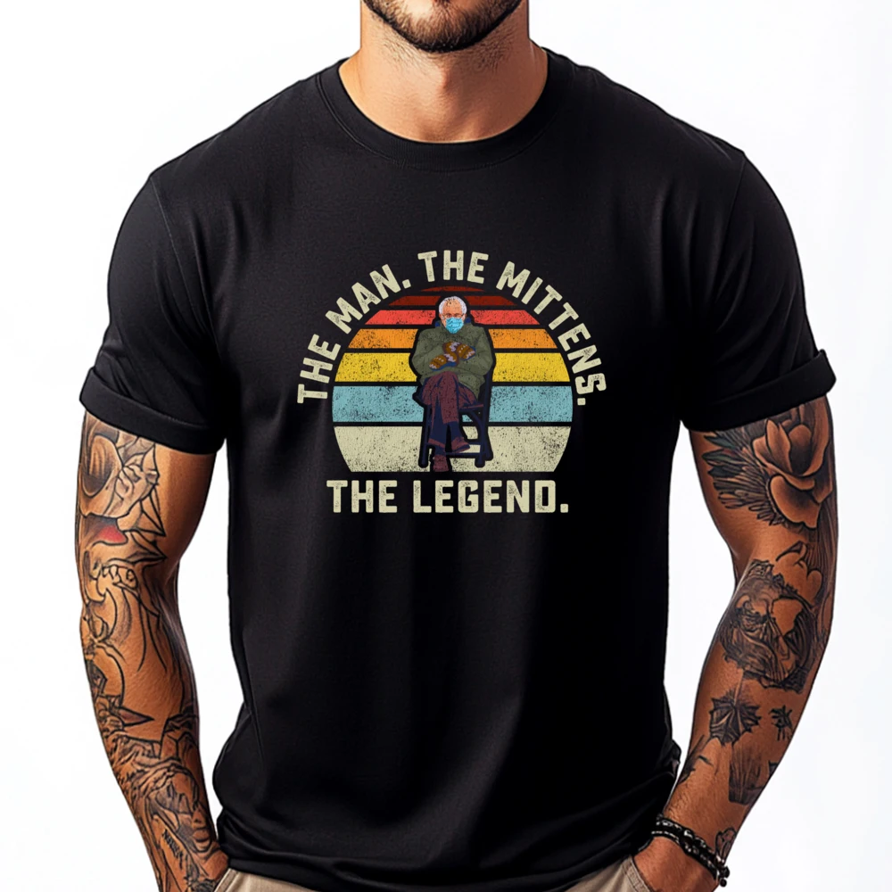 

Bernie Sanders The Man The Mittens The Legend Mood Meme Mens Designer Clothes Streetwear Mardi Gras