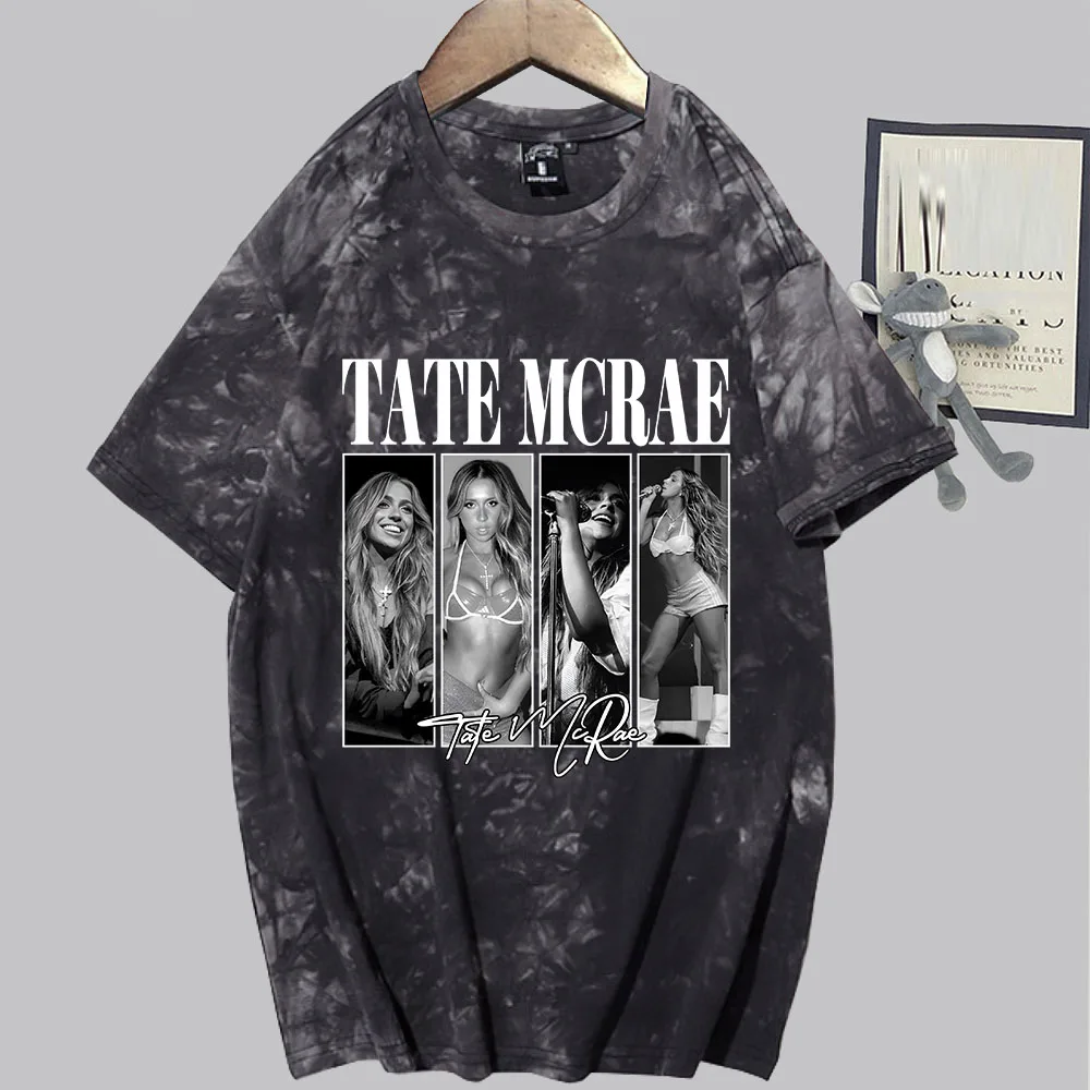 

Tate McRae Miss Possessive Tour 2025 Tie Dye Shirt Unisex Round Neck Short Sleeve Shirt Fans Gift Tee