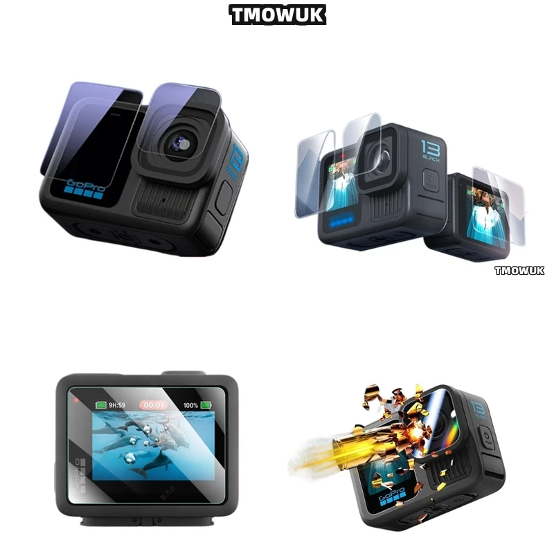 

For GoPro Hero 13 Anti Glare Privacy Screen Protector - Tempered Glass 9H Scratch Resistant Full Cover