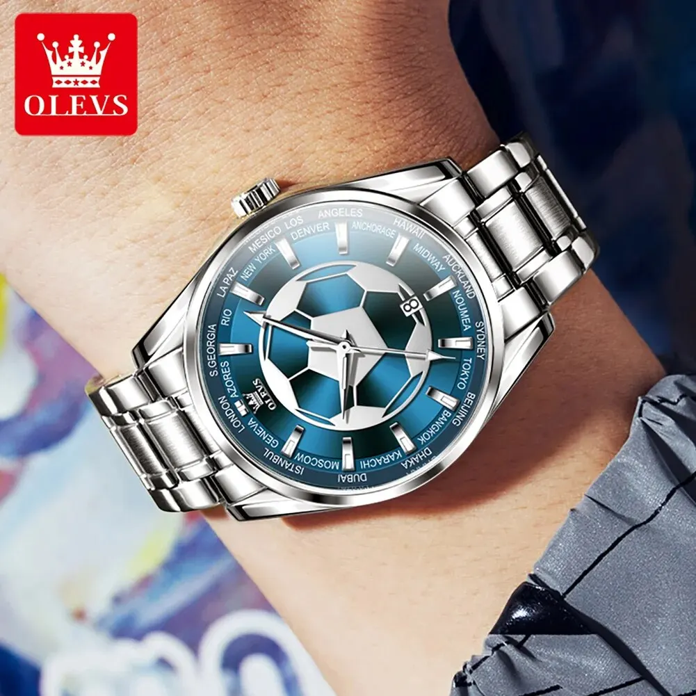 OLEVS Brand Watch Steel Strip Single Calendar Waterproof MEN\'S Watch 9949