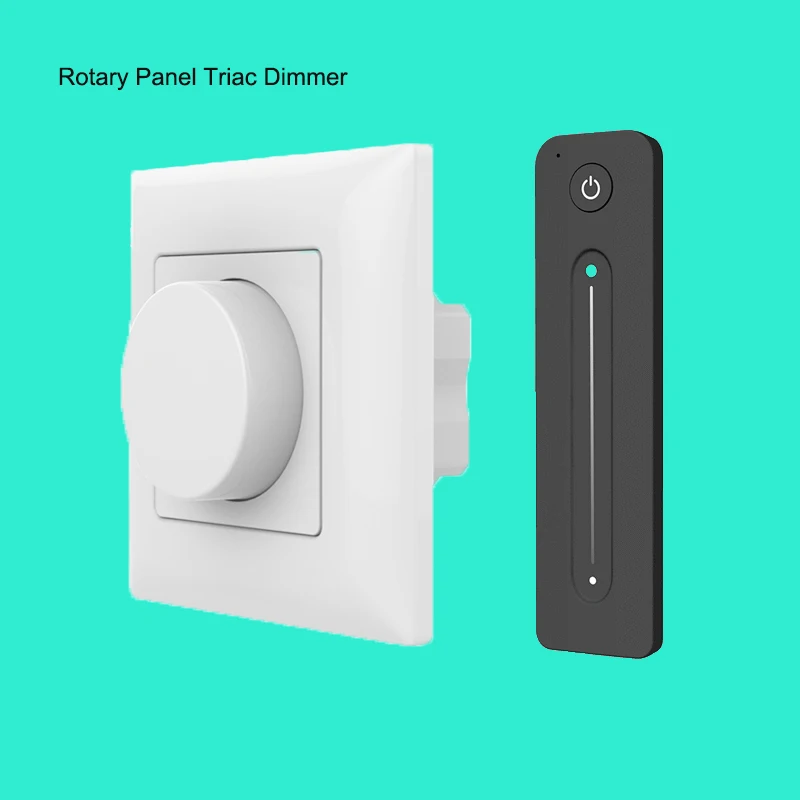 New Led Light Triac Dimmer 220V Wall Mount Manual Knob Dim Leading Edge 110V-240V Dimming Lamp Knob Switch RF Wireless Remote