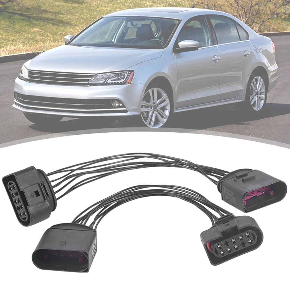 

# 90T автомобильные детали и аксессуары, 2 шт., 14-10-контактный ксеноновый адаптер для фар HID для Jetta, черный