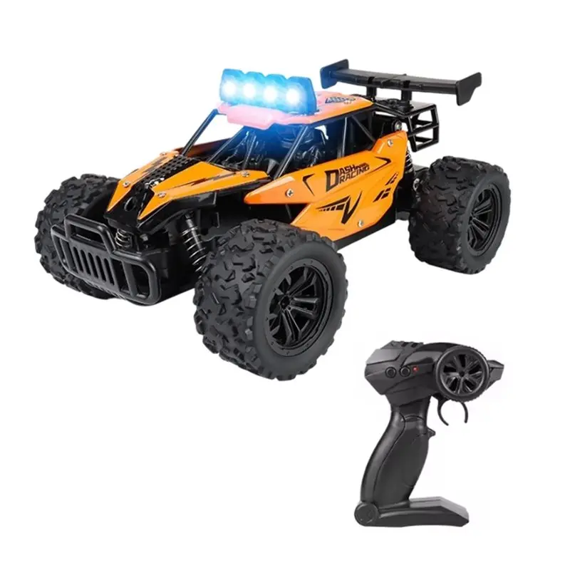 FBIL-RC Alloy Car 1:16 Scale, 2WD Off-Road Vehicle With LED Lights And 20KM/H High Speed For Kids Boys Girls Gifts B