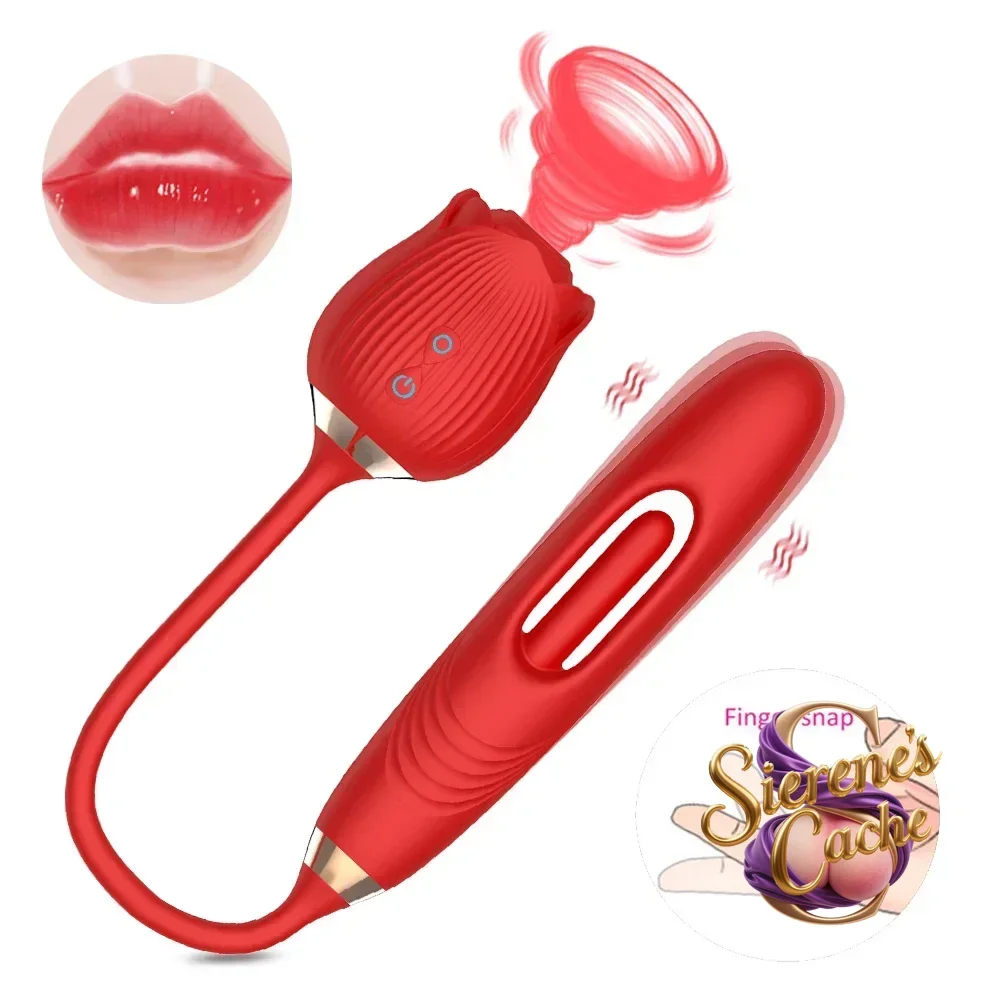 SCSex Toy for Women Rose Sucking Vibrator Clitoris Sucker Stimulator Tongue Licking G Spot Vibrating Egg Adult Erotic Toys