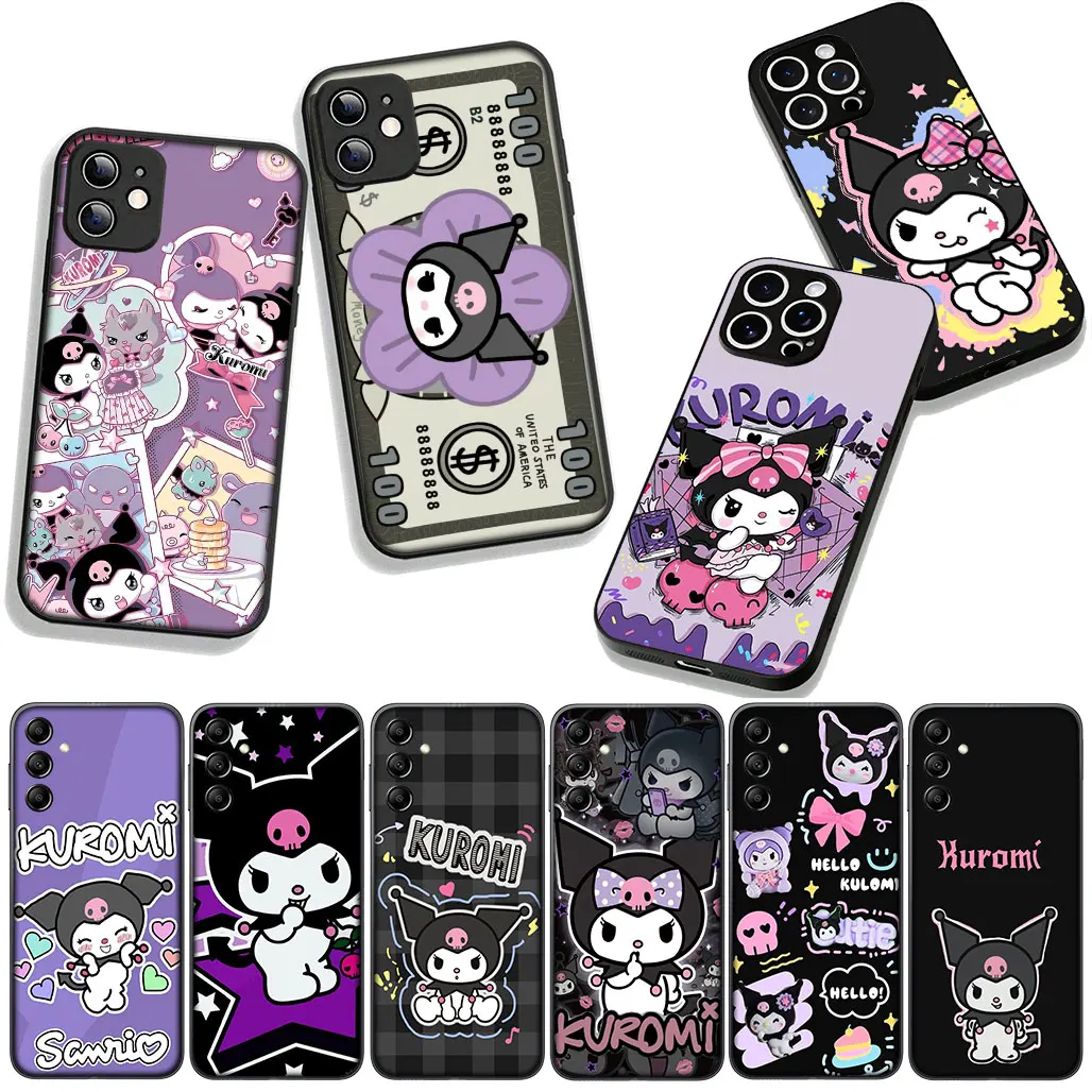Для Samsung Galaxy A12 A14 A31 A41 A50 A51 A6 A7 A70 A71 A72 A21S M56 M15 Note 20 9 8 10 Чехол Comics Kuromi Fashion