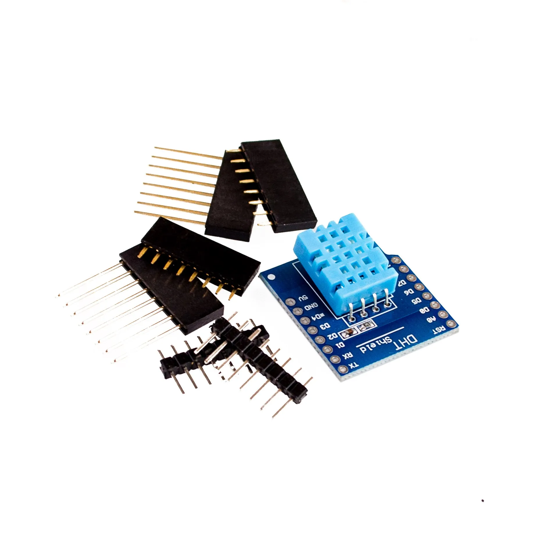 1 Set DHT Shield For Wemos D1 Mini DHT11 DHT22 Single-Bus Digital Temperature And Humidity Sensor Module With Matching Pins