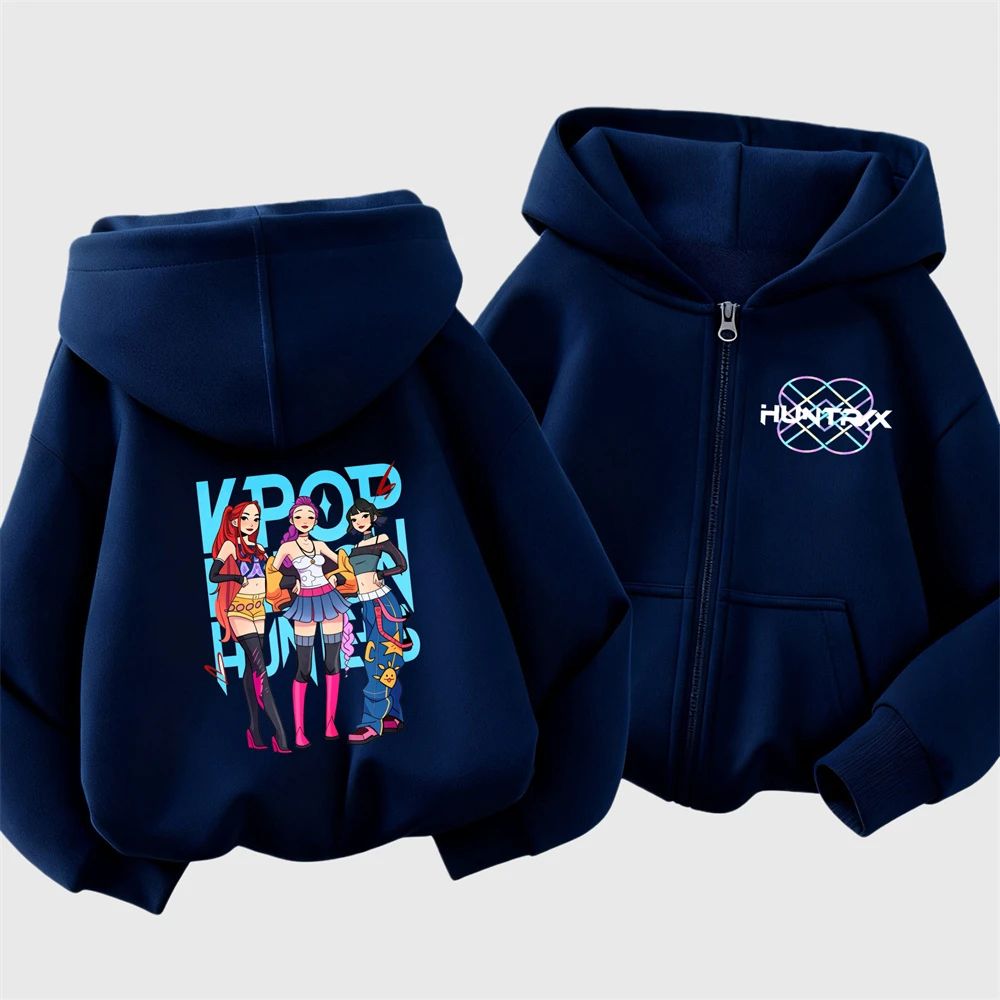 هوديس وردي للأطفال 2026 ربيع الخريف ملابس شعبية عادية عصرية فضفاضة مقنعين معاطف طفل العلامة التجارية كل مباراة ملابس خارجية #5