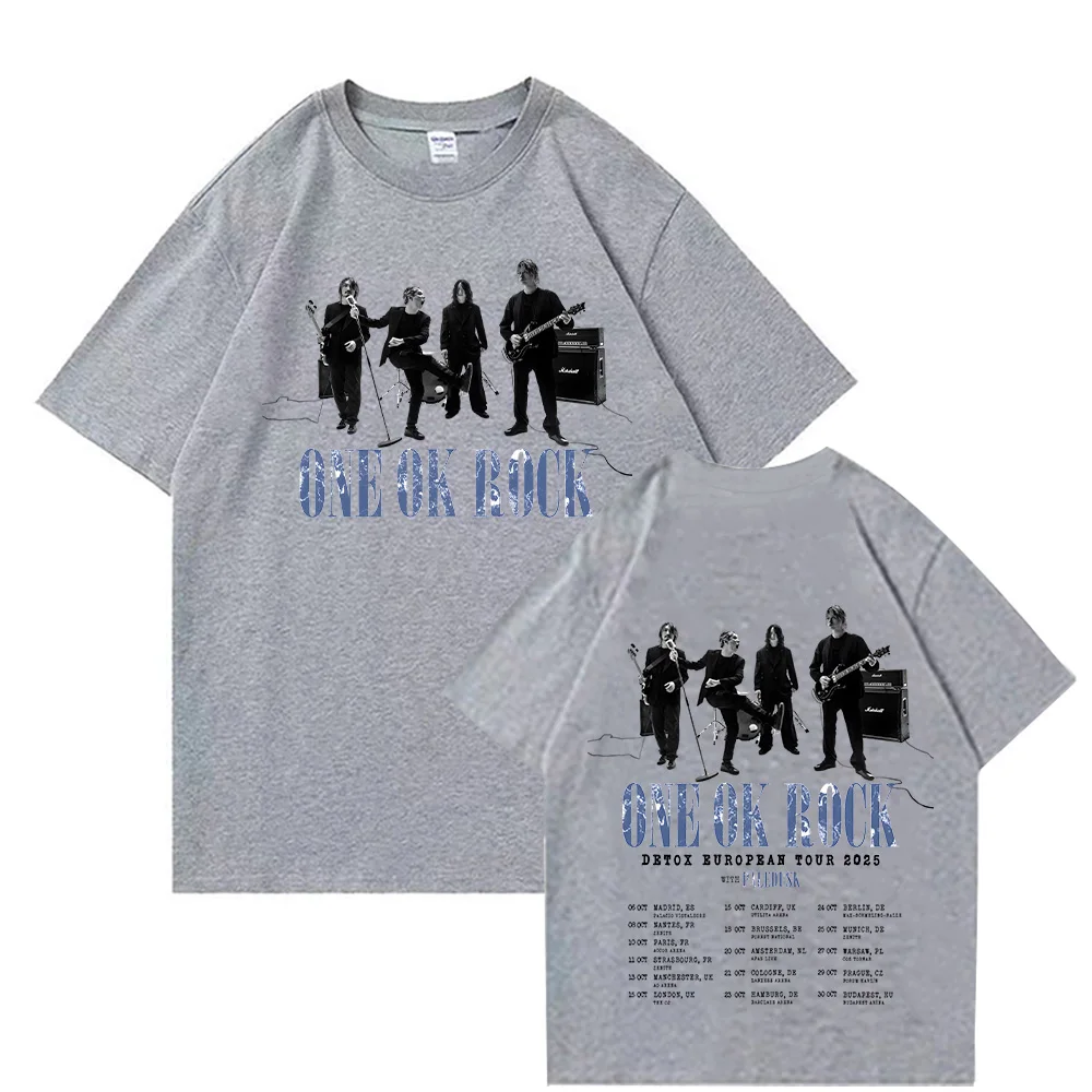 ONE OK ROCK Detox Europban Tour 2025 T Shirts Cotton Summer