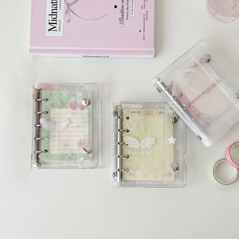 Picture 5: New Transparent Loose-leaf Cover Angel Wings Patterns 3-inch Storage Photo Album Binder Notebook