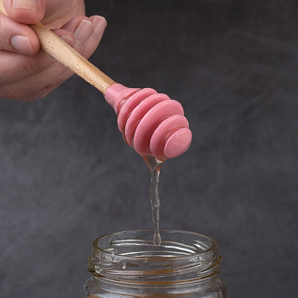 

4pcs Silicone Stirring Rods Honey Jam Mixing Oclock Washable Kitchen Tool Food Grade Heat Resistant Easy