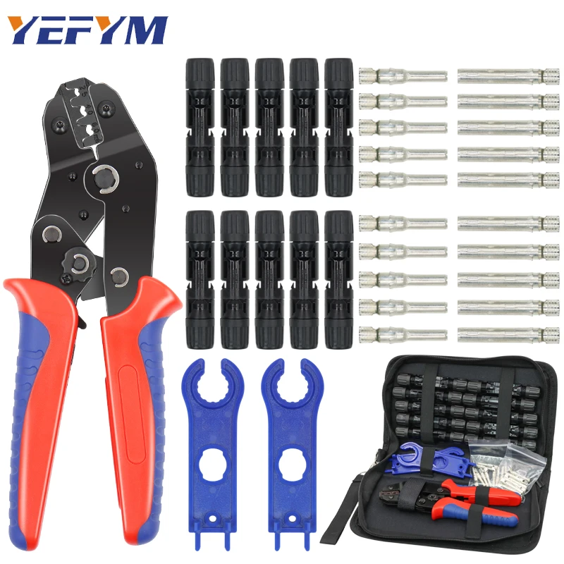 

Photovoltaic Tool Set SN-2546B Crimping Pliers Kits Solar Tool Set with Crimper Stripper Cutter for MC2.5/4/6.0mm2 Connectors