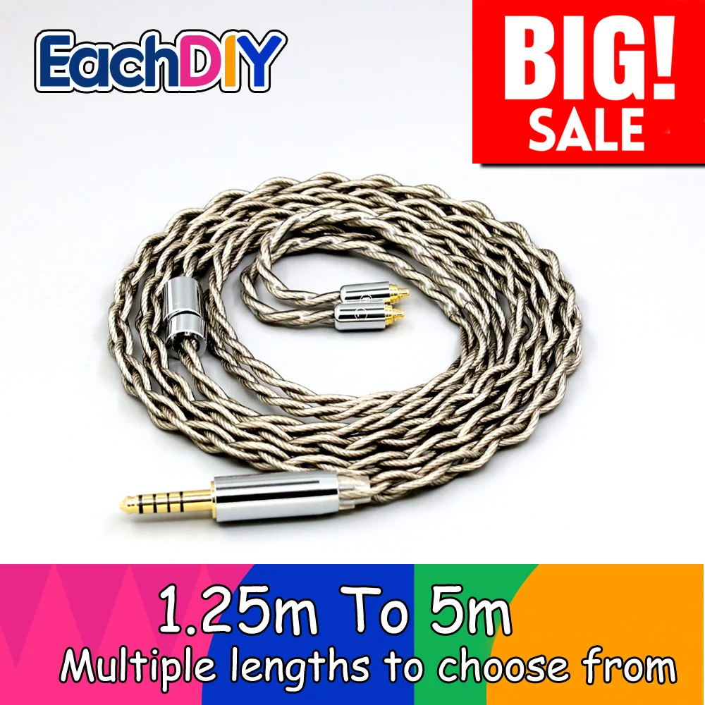 

99% Pure Silver + Graphene Silver Plated Shield Earphone Cable For AKG N5005 N30 N40 MMCX LN007950