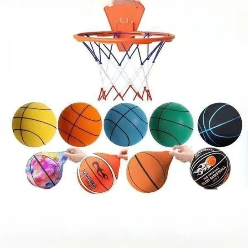 كرة سلة صامتة داخلية بدون ضوضاء للأطفال، كرة سلة إسفنجية كذاب بدون ضوضاء، كرة كتم الصوت، كرة لعبة رياضية خفيفة الوزن #1