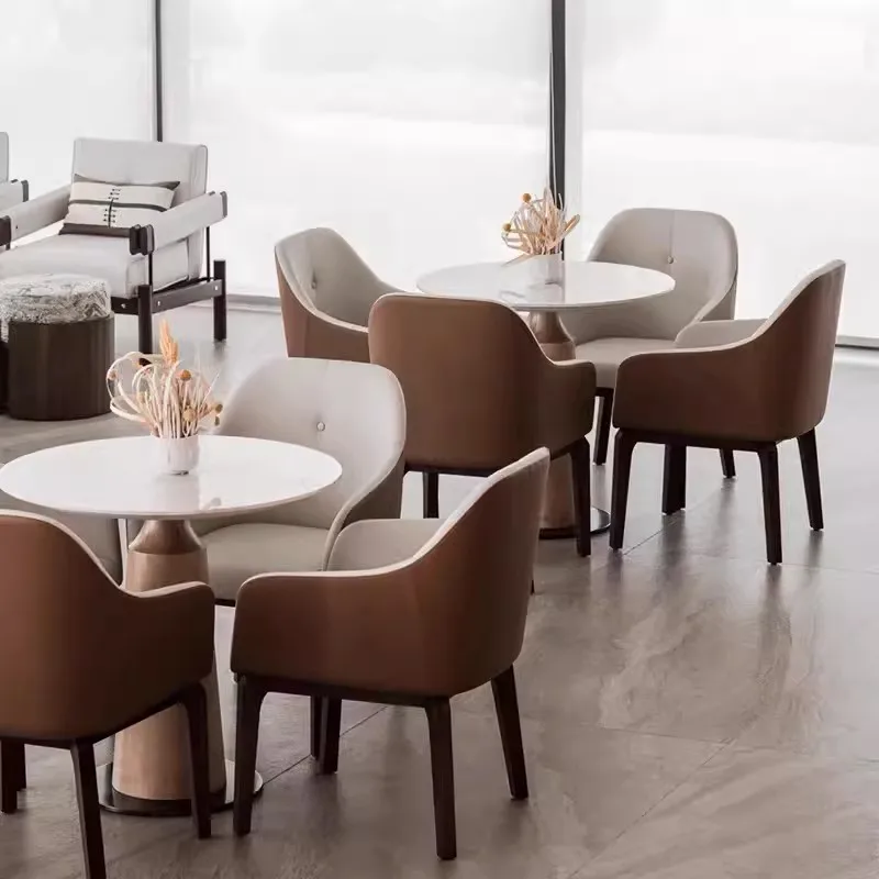 Cheap Supplier Restaurant Tables and Chairs Wholesale Modern Coffee Shop Furniture Light Luxury Tea Shop Furniture Set