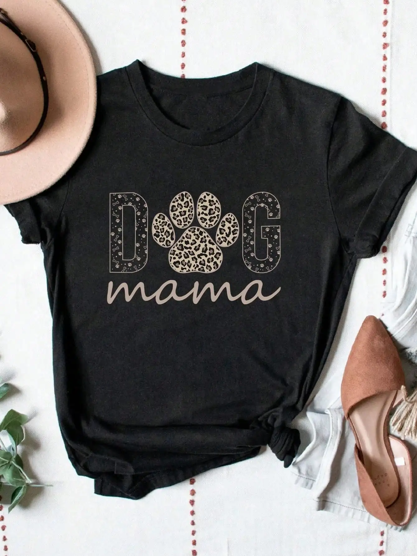 

Рубашка для мамы с собакой, подарок для мамы, женская футболка с круглым вырезом и короткими рукавами для любителей собак, футболки с графическим принтом гепарда, женские топы