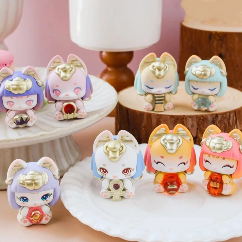 2024new Kawaii Blind Box Aaru Sweet Idol Series Blind Bag Mystery Egypt Anubis Trendy Toy Cute Doll Mini Pop Bean  Kids Toy Gift