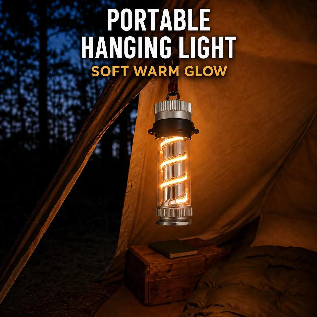Stepless Dimmable Multifunctional Camping Lamp, Metal Retro Lantern, USB Rechargeable Ambiance Light, Hangable and Standable Camp Lamp, Warm Light Tent Lamp, Exquisite Camping Gear, Detachable Light-Blocking Canopy, Leather Hanging Strap, Outdoor Lighting, Desktop Night Light