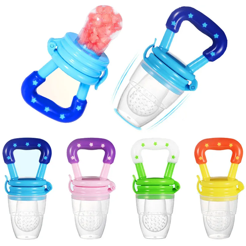 Baby Food Pacifier Clips Soother Holder Baby Nipple Feeder Silicone Pacifier Fruits Infant Feeding Supplies Soother Nipples