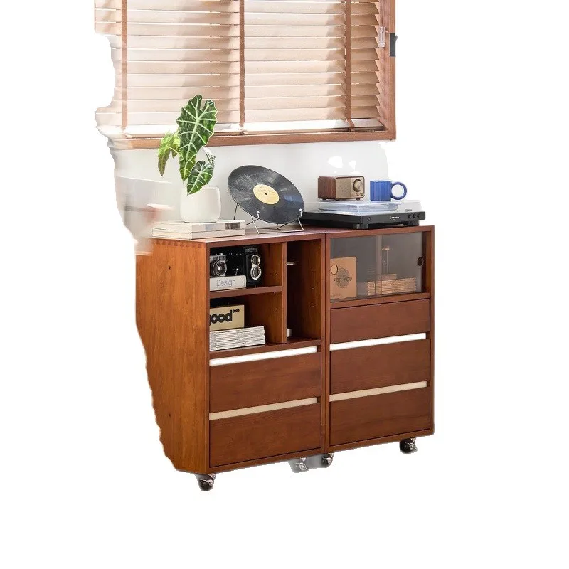 antique removable side cabinet, living room, bedroom against the wall, multi-functional storage drawer cabinet