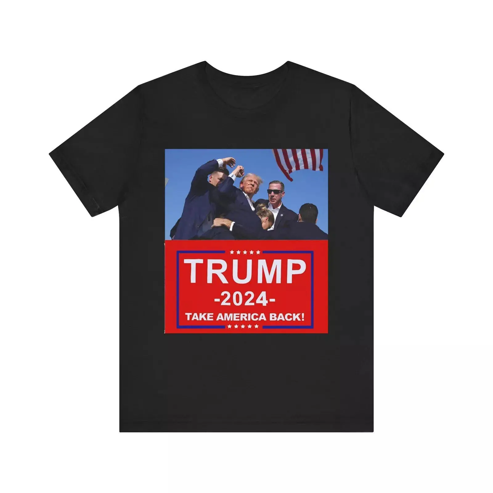 Trump 2024 - Fight! Picture - Survivor - Unisex Jersey Short Sleeve T-Shirt