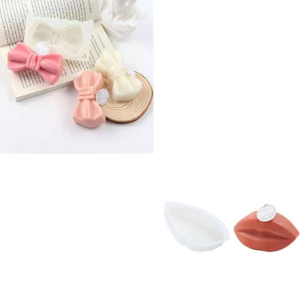 

Силиконовая форма для рта, прекрасная форма для свечей с бантом, форма для изготовления ароматических свечей ручной работы, для