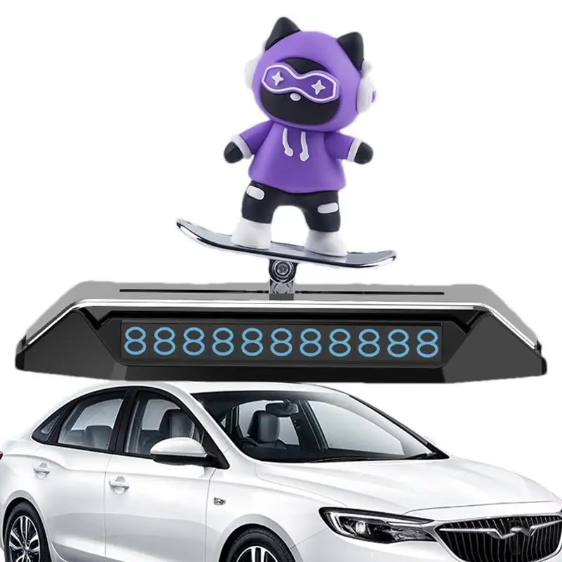 Temporary Parking Number For Cars Car Air Freshener Auto Phone Number Plate Car Decoration Accessories Car Aromatherapy