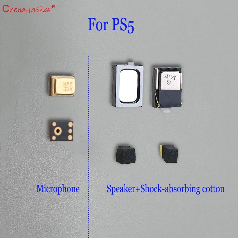 

2PCS Speaker Replacement For PS5 Game Handle Replacement Speaker With Shock Absorbing Cotton Microphone Transmitter
