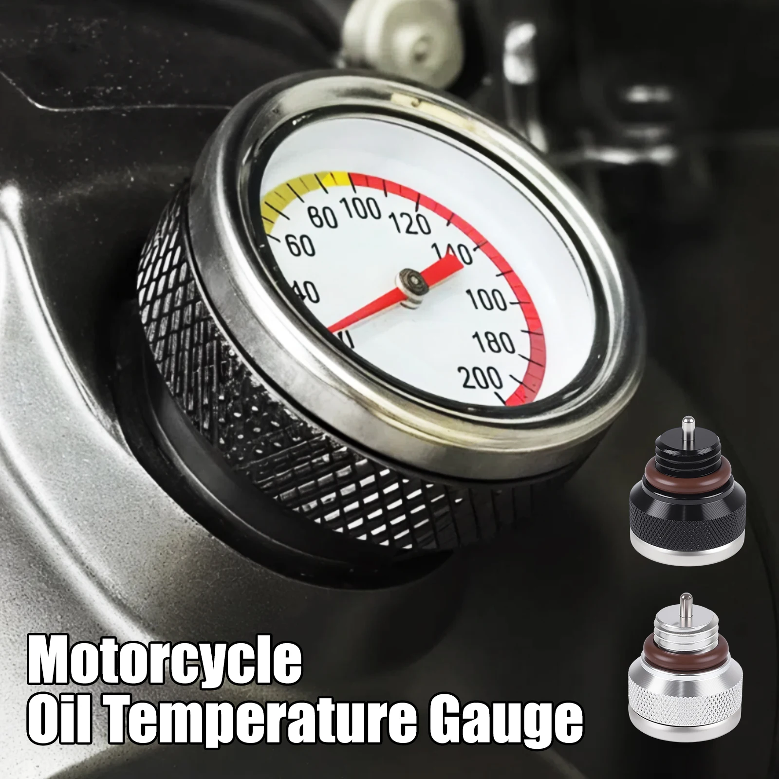 M20x1.5 Motorrad-Temperaturuhr Ölmesser Temperaturanzeige Motorzubehör für Haojue TR300 / Harley-Davidson X350 – Detail 6