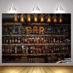 Luxury Temple Bar Backdrop Cafe Restaurant Club Whisky Wine Bottle Drink Vintage Wine Shelf Tavern Counter 1920 Party Background