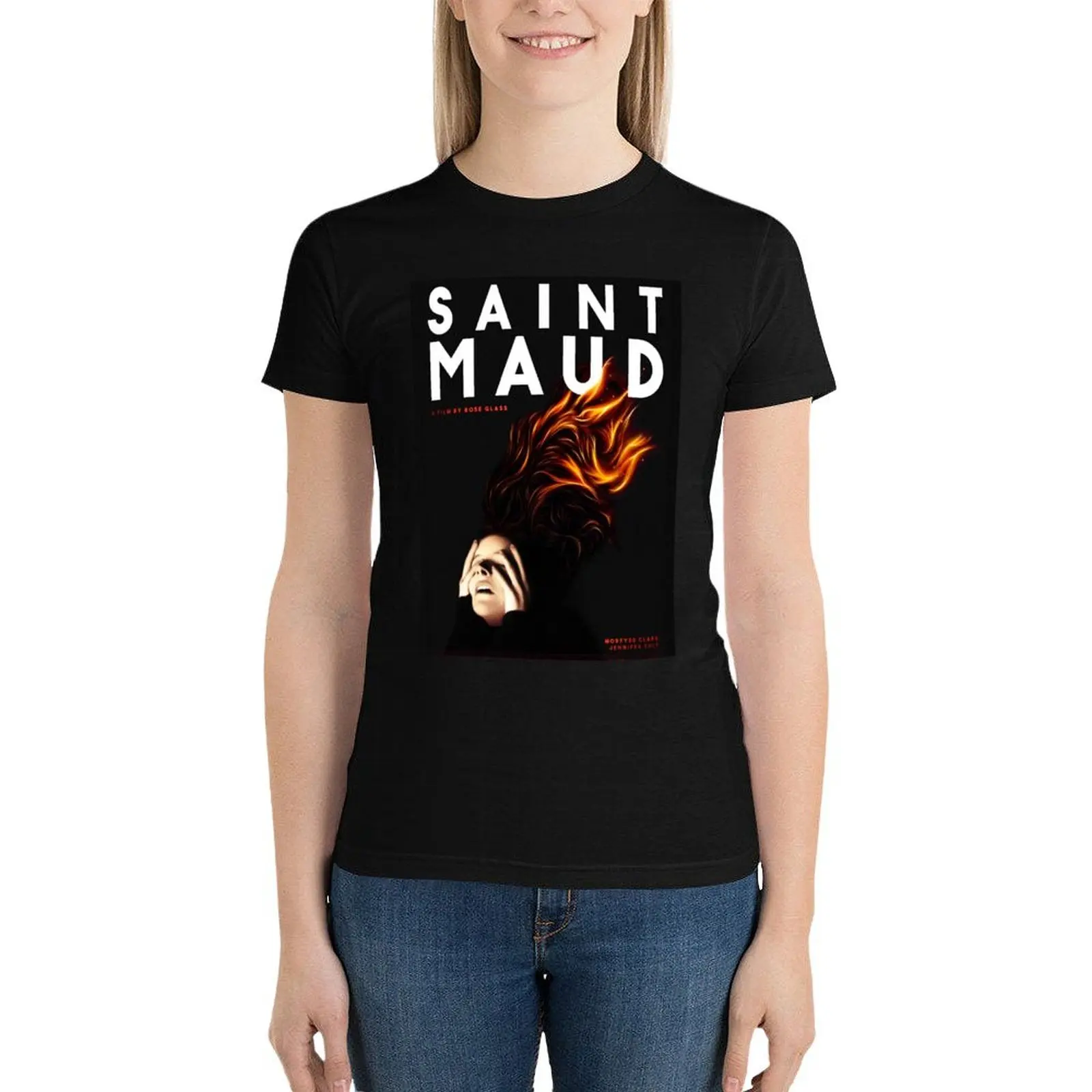 Saint Maud Poster - A24 T-Shirt oversized tops funny luxury designer clothing Women