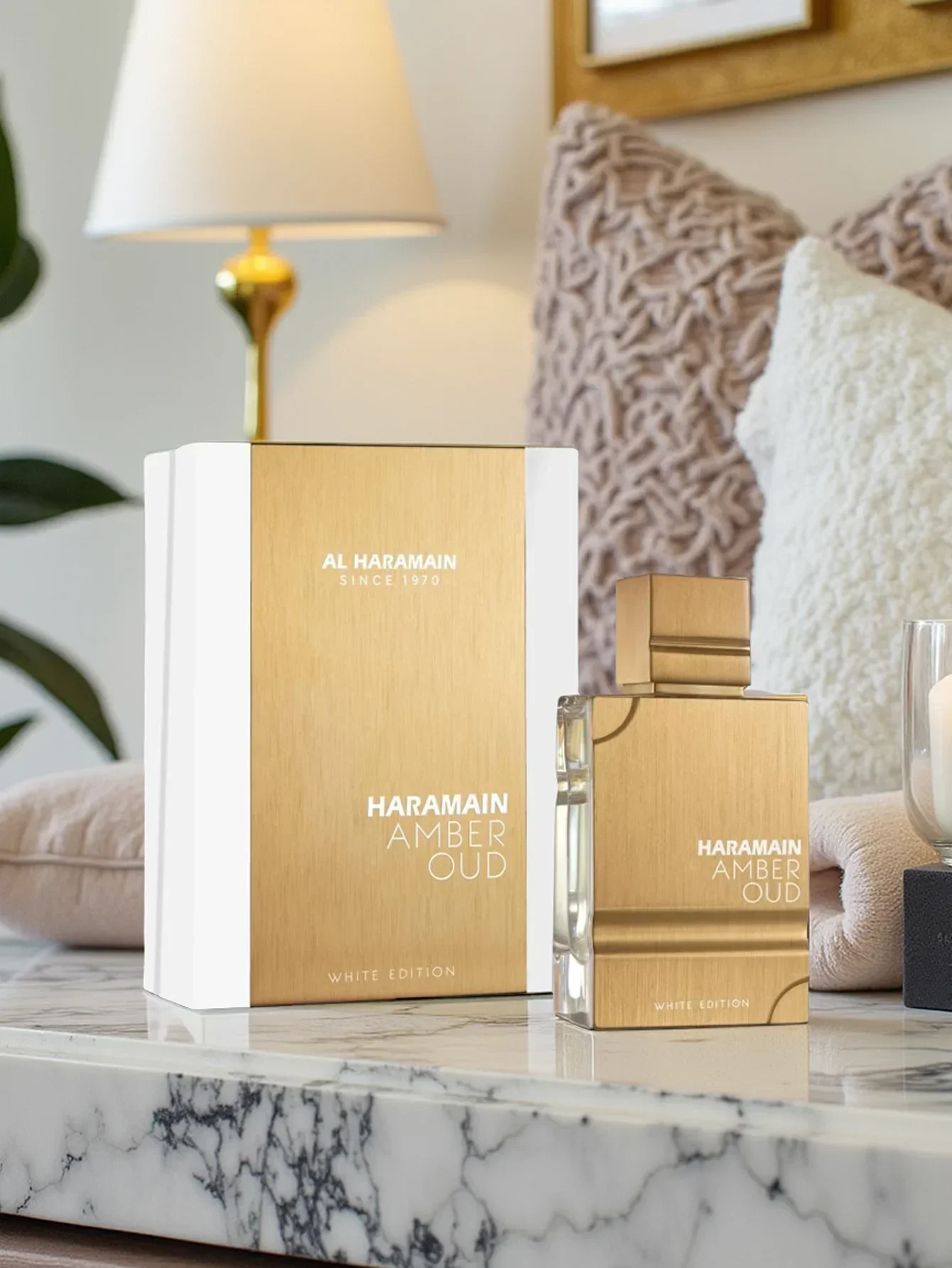 عطر Al Haramain Amber Oud White Edition Eau De Parfum 2.0oz 60ml عطر وودي طازج يدوم طويلاً للجنسين هدية فاخرة لعيد الميلاد