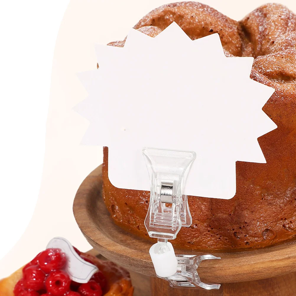 

25Pcs Transparent Sign Holder Clips Plastic Price Display Clamp Swivel for Retail Stores Merchandise Display Label Holder