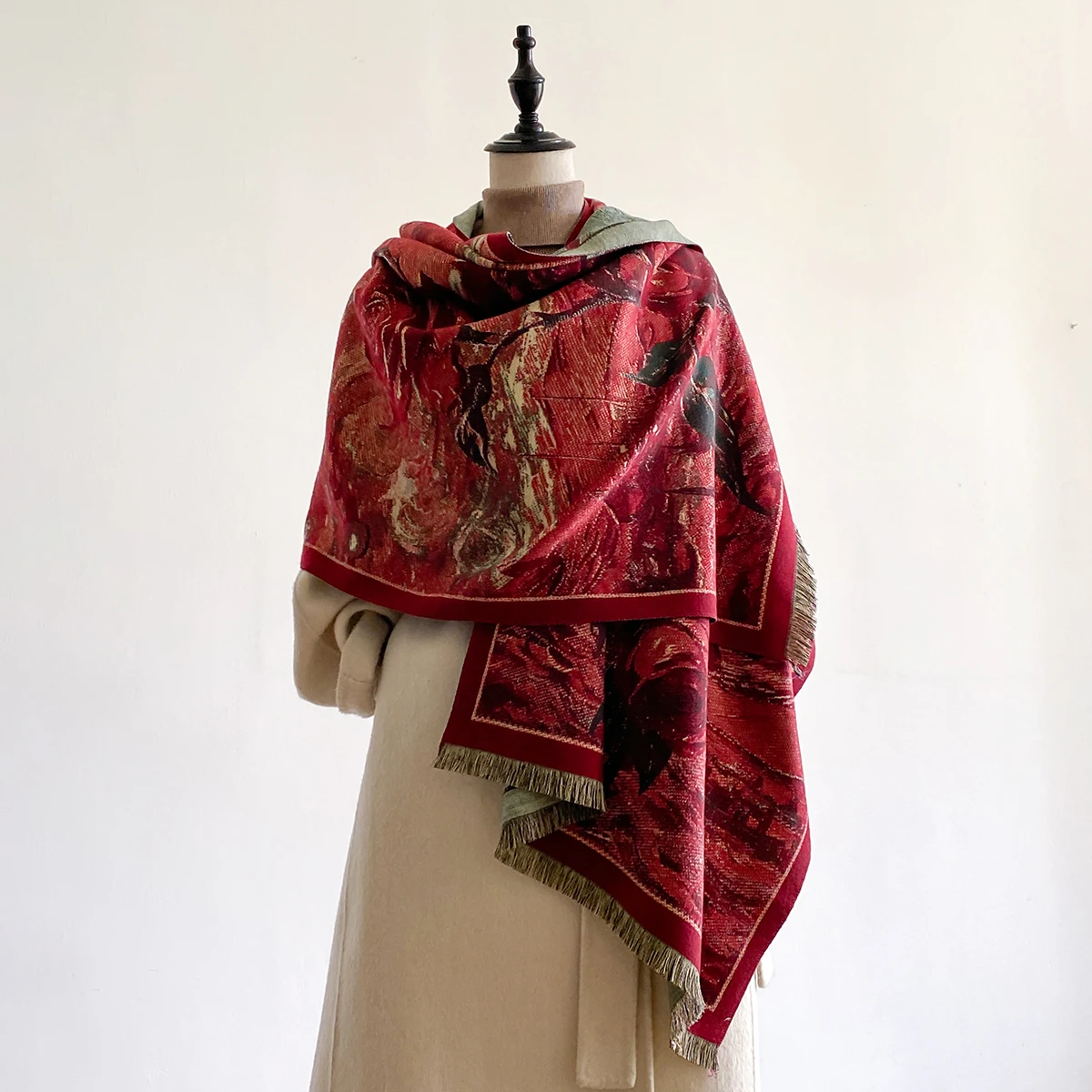 

Print Women Imitation Cashmere Winter Thicken Scarf Shawl Warm, Coldproof Windproof Blanket