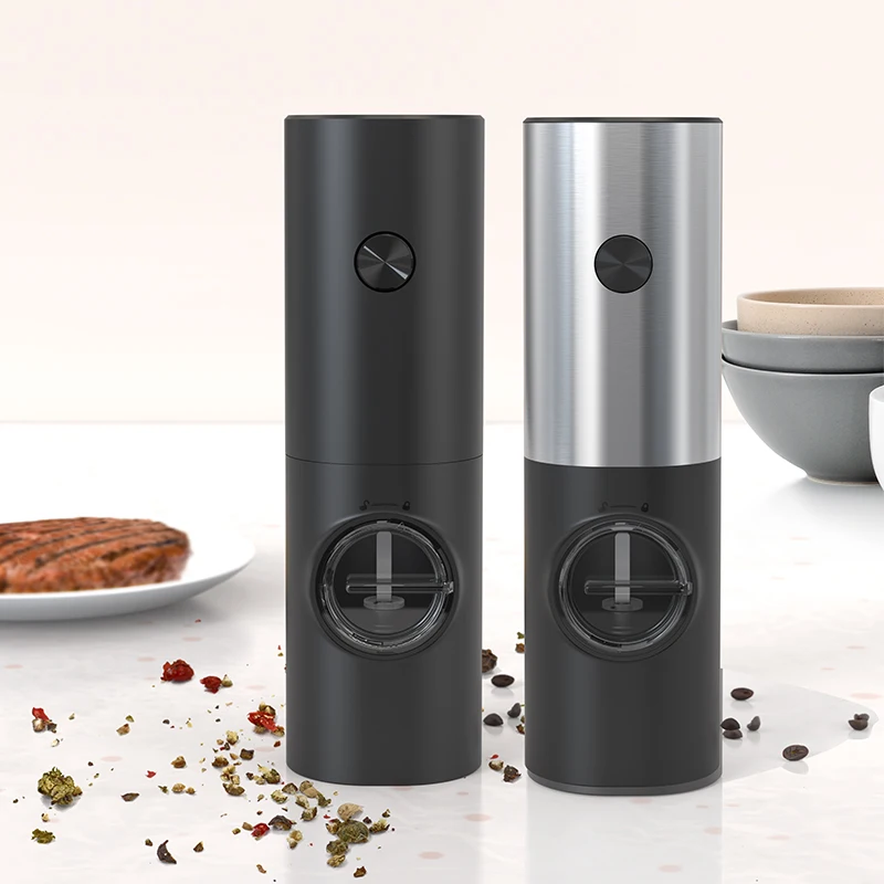 Xiaomi moedor de pimenta elétrica moinho automático gravidade sal e pimenta shaker com luz led especiaria moedor pimenta sal
