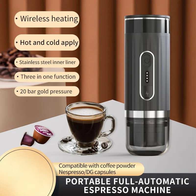 

Wireless Heating Capsule Coffee Machine Portable Espresso Coffee Machine High Pressure Fully Automatic Coffee Machine