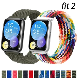 Band for HUAWEI watch fit 2 strap accessories braided solo loop bracelet wristband replacement belt correa HUAWEI watch fit2