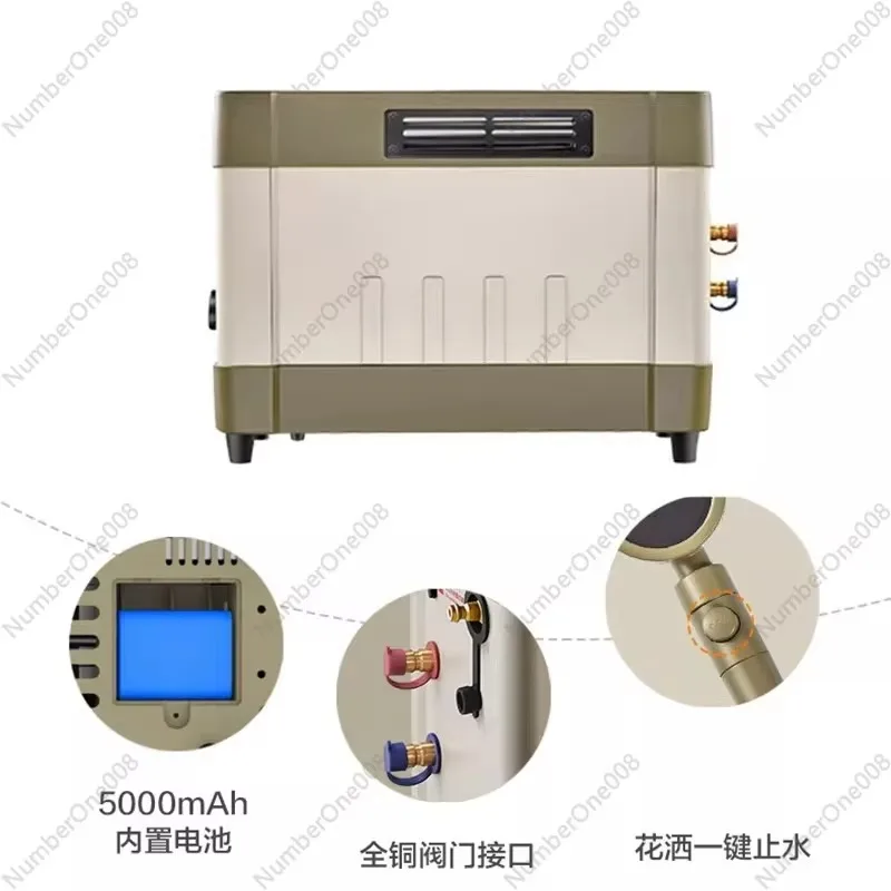 

Outdoor Constant Temperature Water Heater Camping Shower Device Fast Heating Portable Travel Self Drive Hot Bath