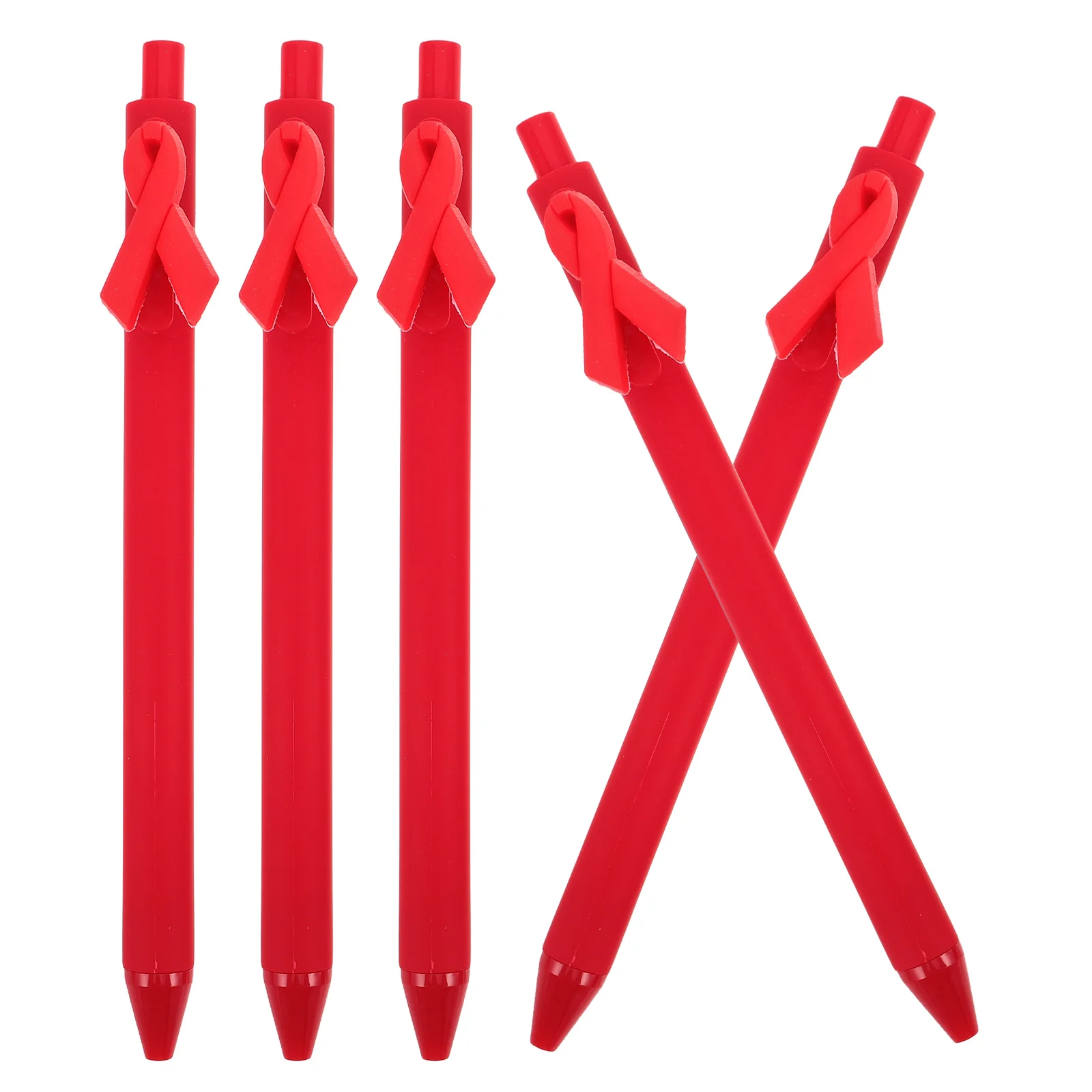 

5 Pcs Ribbon Ballpoint Pen Note Taking Ribbons Cute Pens Office Accessories Bulk Round Beads Decorative Fun