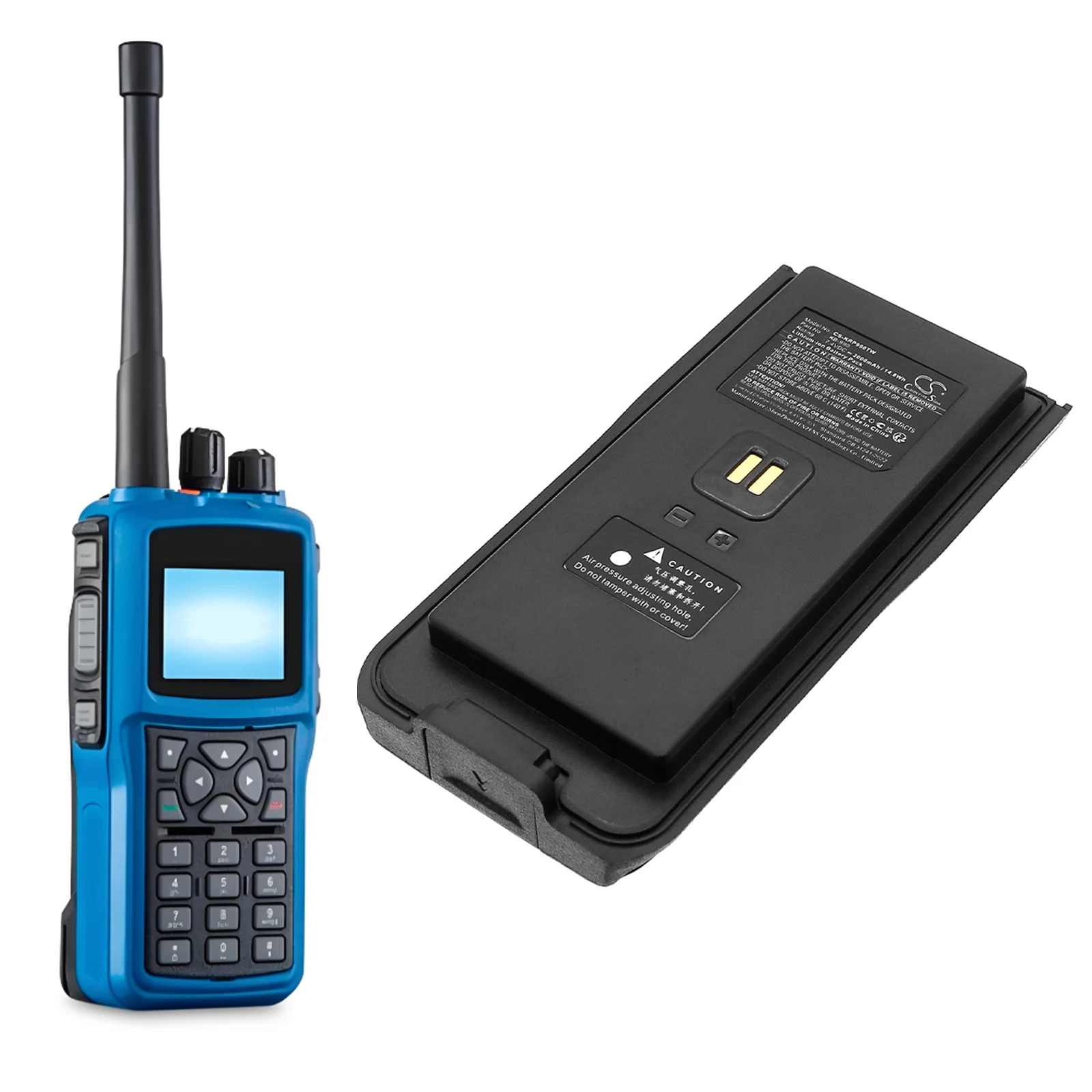 Replacement 7.4V 2000mAh Two-Way Radio Battery KB-98A for Kirisun DP980 DP985 DP990 DP995