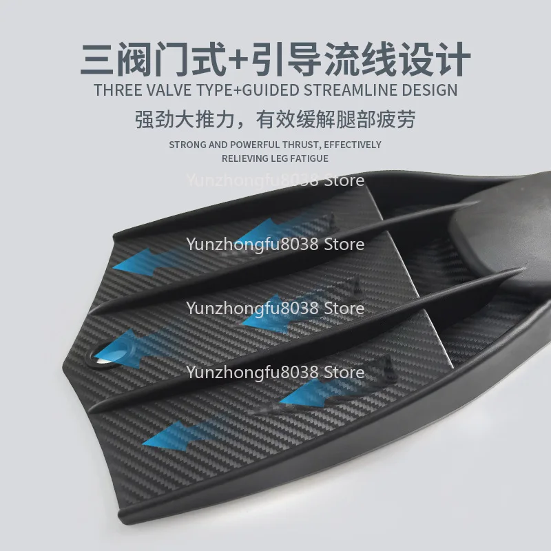 

High-thrust Flippers with Adjustable Spring Buckles for Professional Diving Training