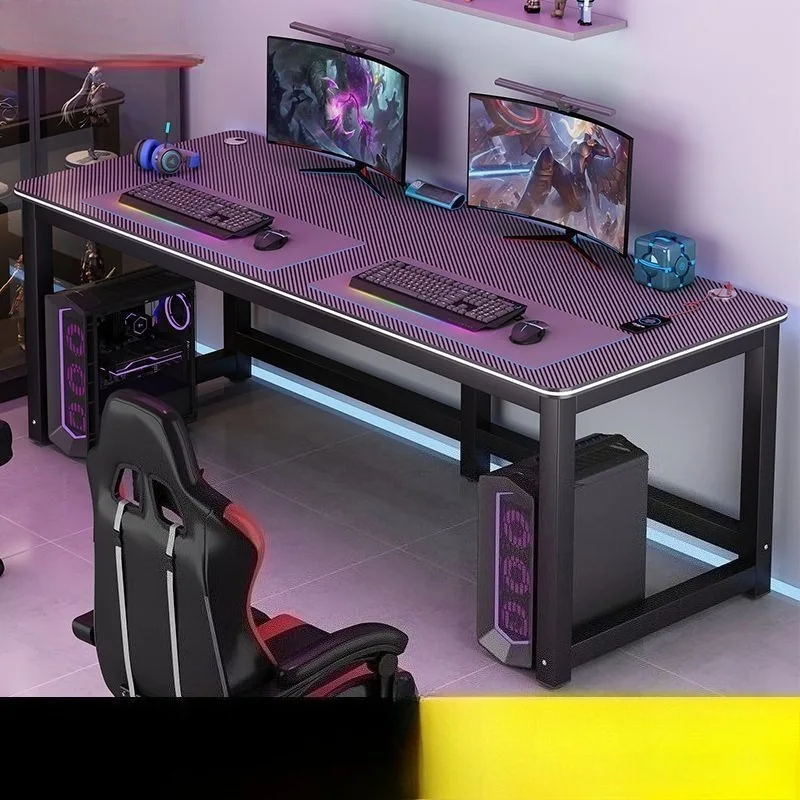 

Carbon Fiber Computer Desk Double Table Desktop Full Table and Chair Combination Rental Room Bedroom Household