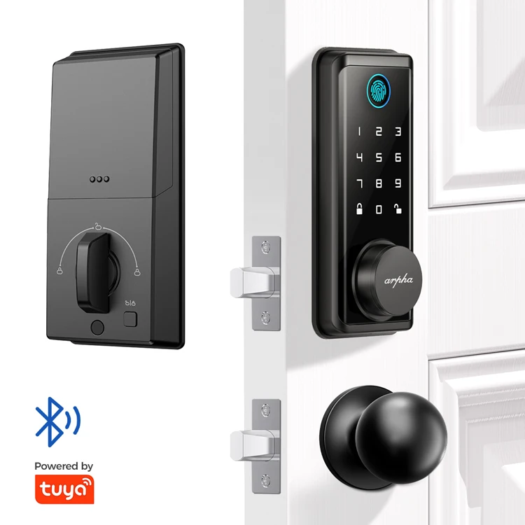 

005 High End Electric Automatic Bedroom Touch Glass Screen Smart Lock Security Door Deadbolt Power Supply Gate Digital Smart Loc