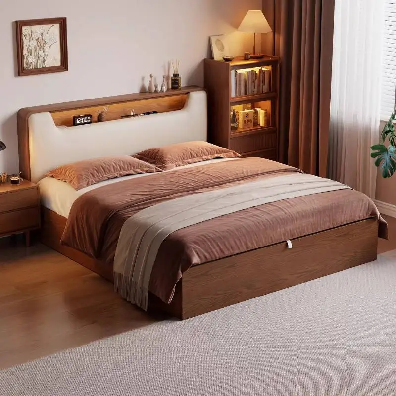 Storage Backrest Luxury Bed Accessories Bedding Household Modern Double Bed Headboards Storage Camas Matrimoniales Furniture