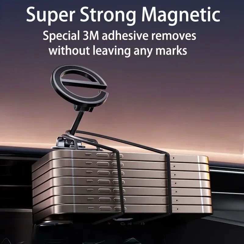 Магнитный автомобильный держатель для телефона с поворотом на 720, подставка, магнитное автомобильное крепление, поддержка мобильного GPS-кронштейна в автомобиле для Macsafe iPhone Samsung Xiaomi